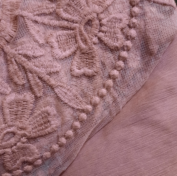 Woman's beautiful Camisole & Lace Duster set - Color: dusty rose - Size: XL - Picture 7 of 9